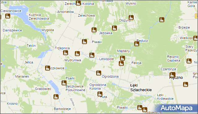 mapa Lesiopole, Lesiopole na mapie Targeo