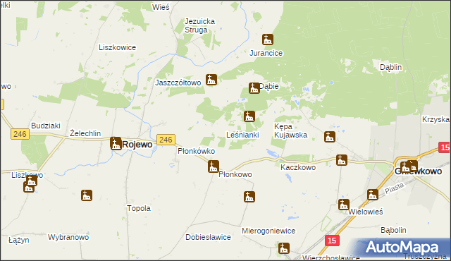 mapa Leśnianki, Leśnianki na mapie Targeo