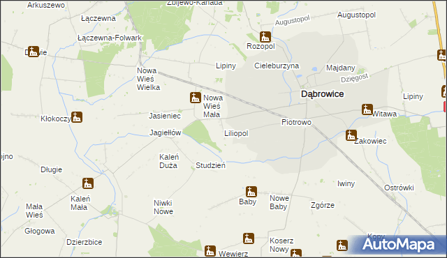 mapa Liliopol, Liliopol na mapie Targeo