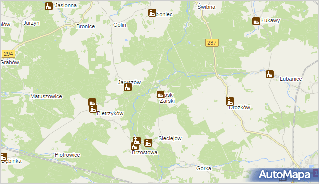 mapa Lipsk Żarski, Lipsk Żarski na mapie Targeo