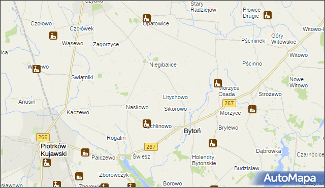 mapa Litychowo, Litychowo na mapie Targeo