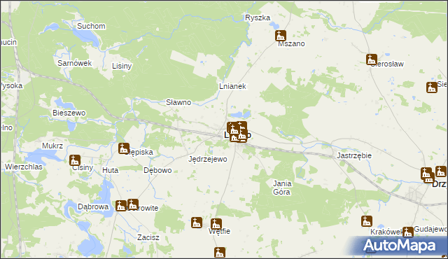 mapa Lniano, Lniano na mapie Targeo