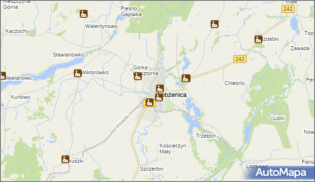 mapa Łobżenica, Łobżenica na mapie Targeo