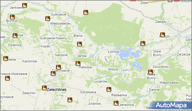 mapa Łochów Nowy, Łochów Nowy na mapie Targeo