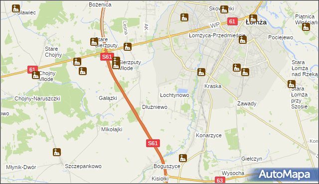 mapa Łochtynowo, Łochtynowo na mapie Targeo