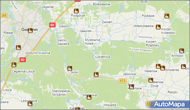 mapa Łokietnica, Łokietnica na mapie Targeo