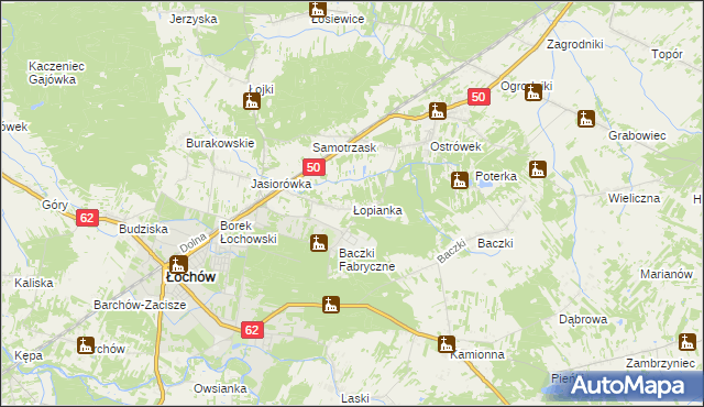 mapa Łopianka, Łopianka na mapie Targeo