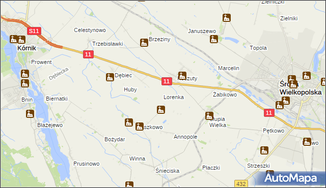 mapa Lorenka, Lorenka na mapie Targeo
