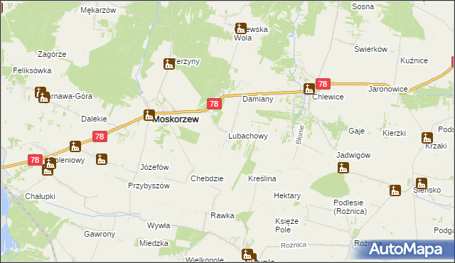 mapa Lubachowy, Lubachowy na mapie Targeo