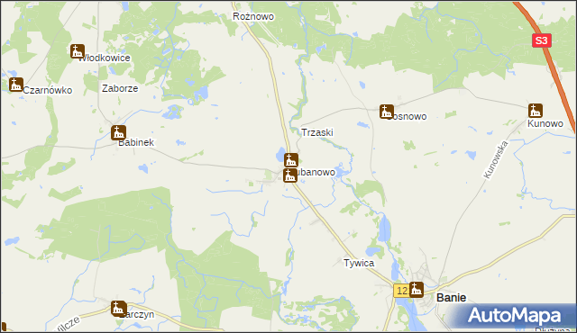 mapa Lubanowo, Lubanowo na mapie Targeo