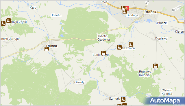 mapa Lubieszcze, Lubieszcze na mapie Targeo