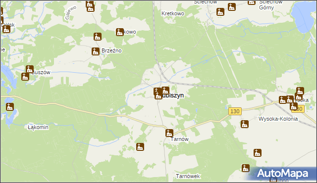 mapa Lubiszyn, Lubiszyn na mapie Targeo