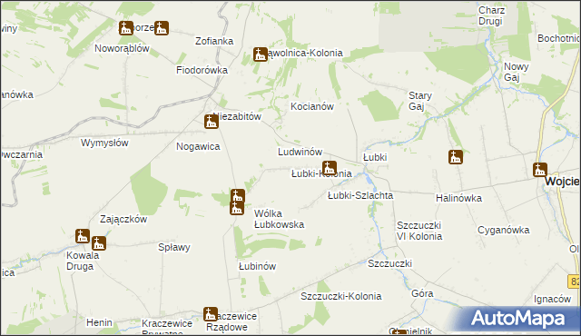 mapa Łubki-Kolonia, Łubki-Kolonia na mapie Targeo