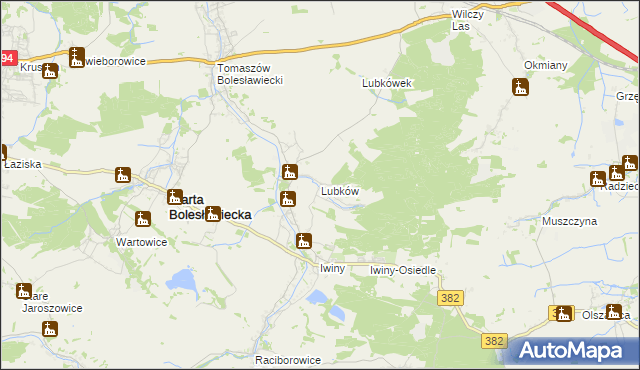 mapa Lubków, Lubków na mapie Targeo