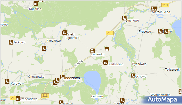 mapa Lublewko, Lublewko na mapie Targeo