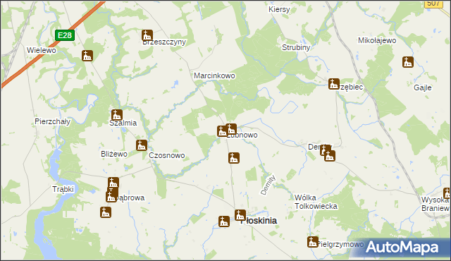 mapa Lubnowo, Lubnowo na mapie Targeo
