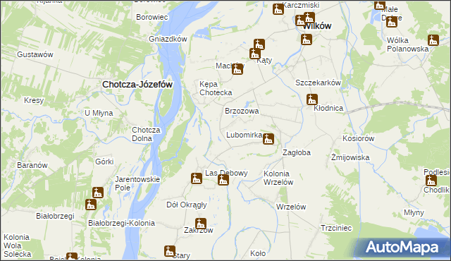 mapa Lubomirka, Lubomirka na mapie Targeo