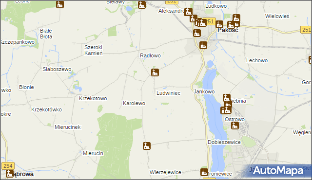 mapa Ludwiniec, Ludwiniec na mapie Targeo