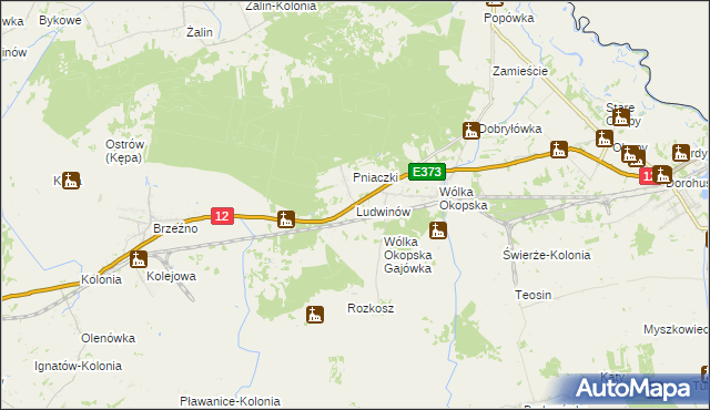 mapa Ludwinów gmina Dorohusk, Ludwinów gmina Dorohusk na mapie Targeo