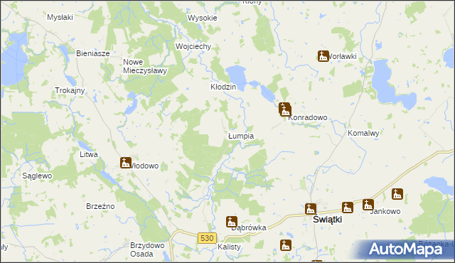 mapa Łumpia, Łumpia na mapie Targeo