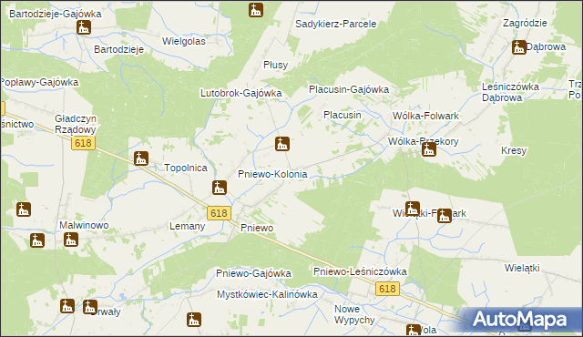 mapa Lutobrok, Lutobrok na mapie Targeo