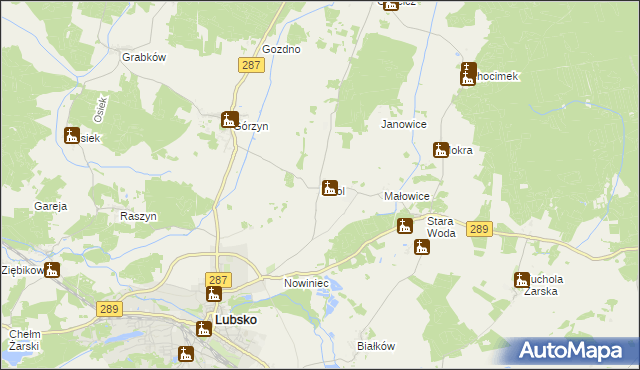 mapa Lutol, Lutol na mapie Targeo