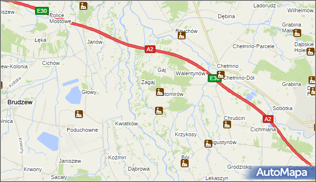 mapa Lutomirów, Lutomirów na mapie Targeo