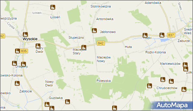 mapa Maciejów Nowy, Maciejów Nowy na mapie Targeo
