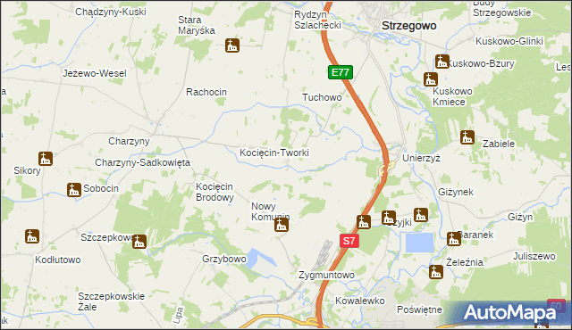 mapa Mączewo, Mączewo na mapie Targeo