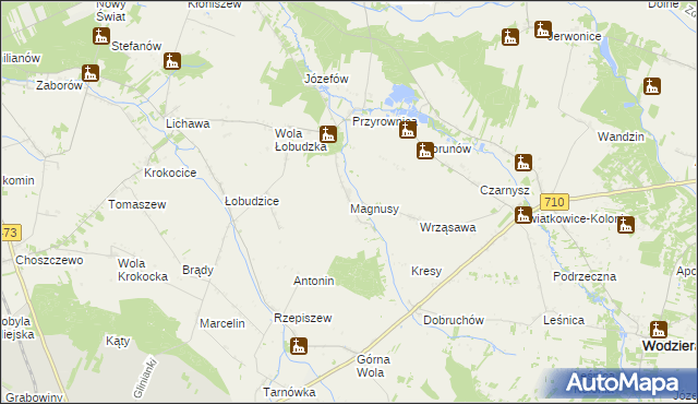 mapa Magnusy, Magnusy na mapie Targeo