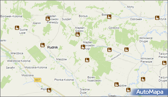mapa Majdan Łuczycki, Majdan Łuczycki na mapie Targeo