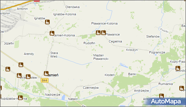 mapa Majdan Pławanicki, Majdan Pławanicki na mapie Targeo