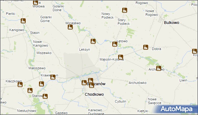 mapa Mąkolin-Kolonia, Mąkolin-Kolonia na mapie Targeo