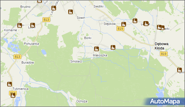 mapa Makoszka, Makoszka na mapie Targeo