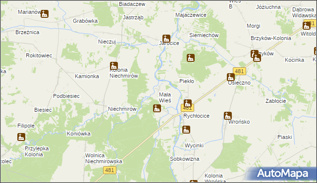 mapa Mała Wieś gmina Konopnica, Mała Wieś gmina Konopnica na mapie Targeo