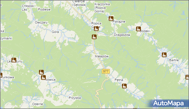 mapa Małastów, Małastów na mapie Targeo