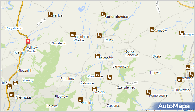mapa Maleszów, Maleszów na mapie Targeo
