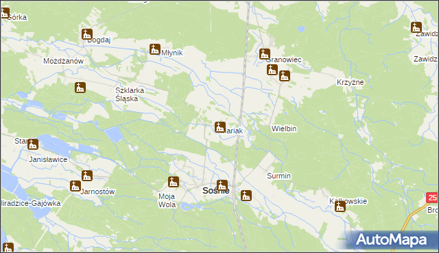 mapa Mariak, Mariak na mapie Targeo