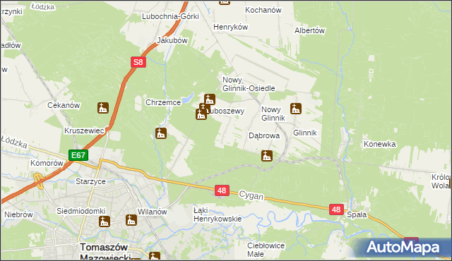 mapa Marianka gmina Lubochnia, Marianka gmina Lubochnia na mapie Targeo