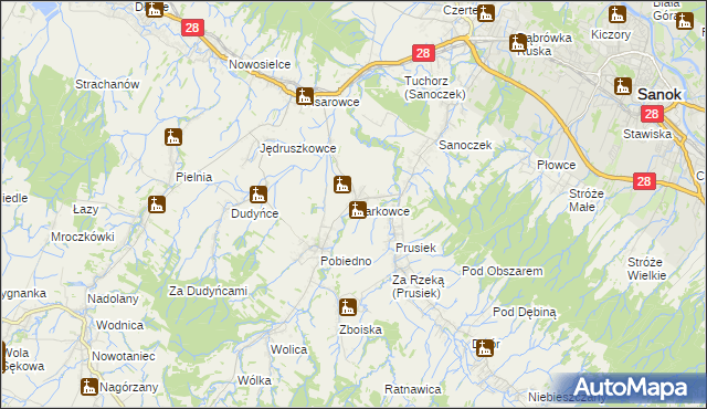mapa Markowce, Markowce na mapie Targeo