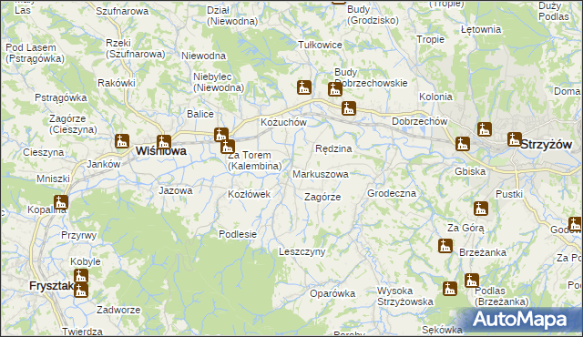 mapa Markuszowa, Markuszowa na mapie Targeo