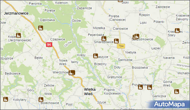 mapa Maszyce, Maszyce na mapie Targeo
