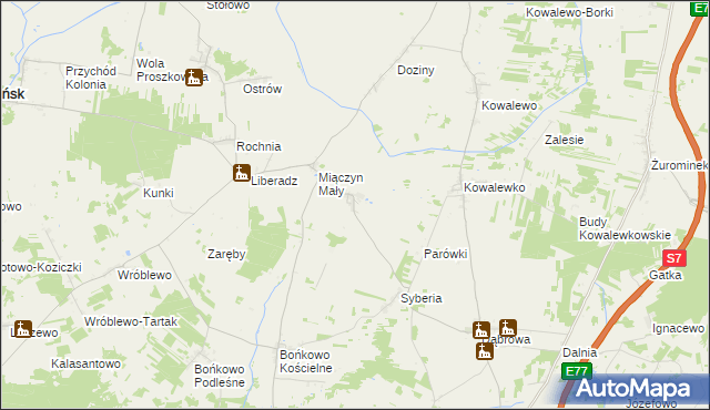 mapa Miączyn Duży, Miączyn Duży na mapie Targeo