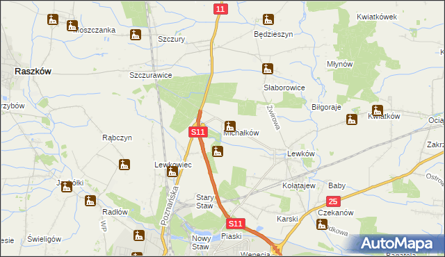 mapa Michałków, Michałków na mapie Targeo