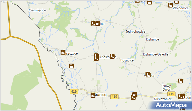 mapa Michałkowice, Michałkowice na mapie Targeo