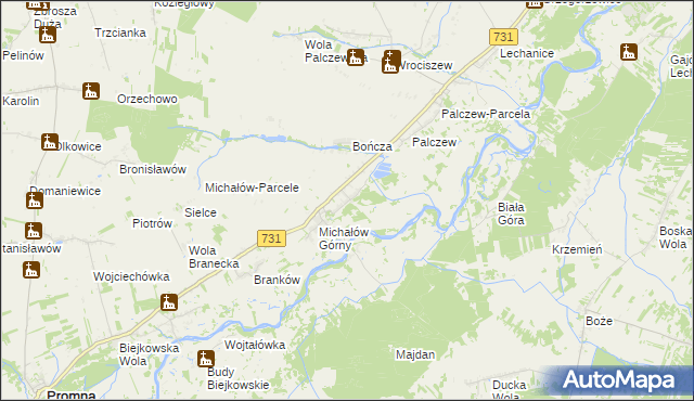 mapa Michałów Dolny, Michałów Dolny na mapie Targeo