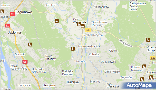 mapa Michałów-Grabina, Michałów-Grabina na mapie Targeo