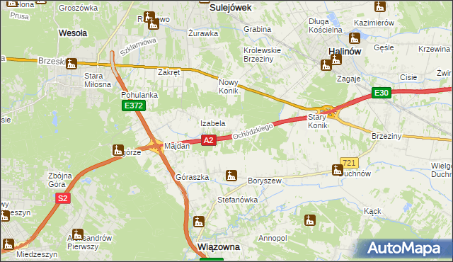 mapa Michałówek gmina Wiązowna, Michałówek gmina Wiązowna na mapie Targeo