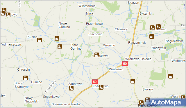 mapa Michałowo gmina Naruszewo, Michałowo gmina Naruszewo na mapie Targeo