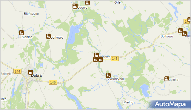 mapa Mieszewo, Mieszewo na mapie Targeo